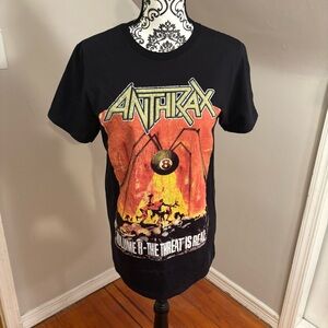 Anthrax Volume 8 The Threat is Real Heavy Metal Band T-Shirt Small band tee